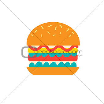 Vector delicious burger icon