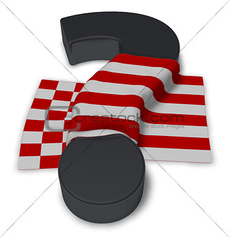 question mark and flag of bremen - 3d illustration