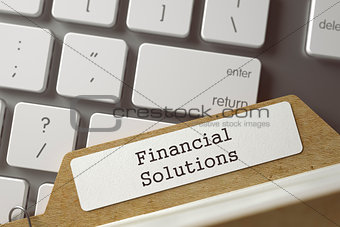 Folder Register with Inscription Financial Solutions. 3D.
