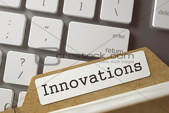 Card Index with Innovations. 3D.