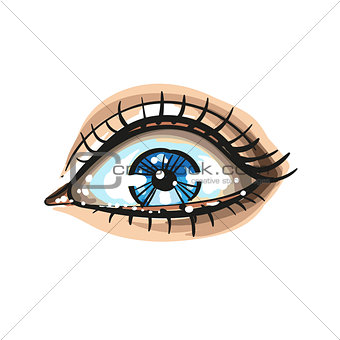 Eye on white background. logo. Vector illustration
