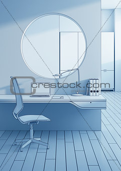 work place in the modern office