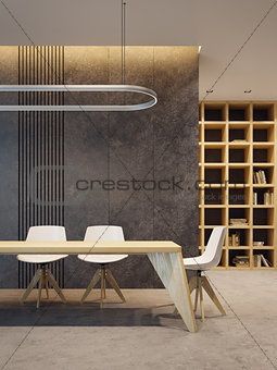 minimalism style interior, 3d rendering