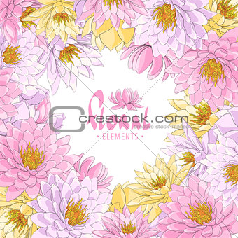 Lotus floral illustration