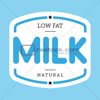 Milk vintage stamp sign