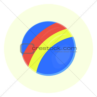 Kids toy ball vector icon
