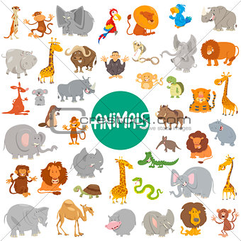 cartoon animal characters big set