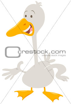 cute goose farm animal character