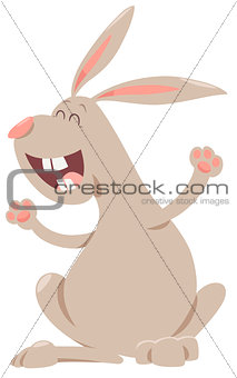 happy rabbit animal character