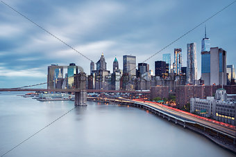 Manhattan Skyline with Brooklyn Bridge