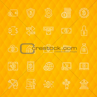 Bitcoin Line Icons