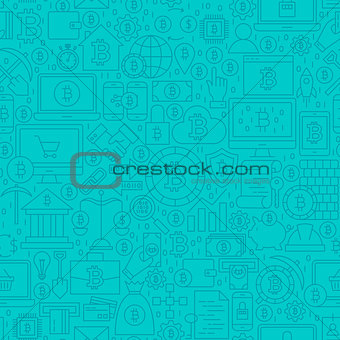 Blue Cryptocurrency Line Tile Pattern