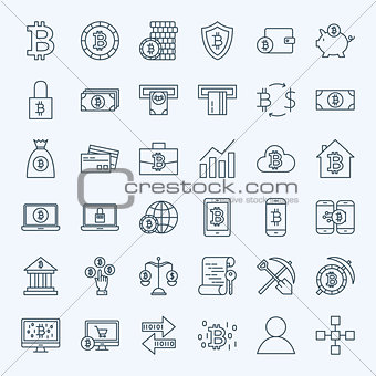 Line Bitcoin Icons