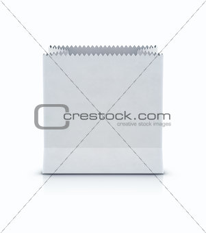 White shopping paper bag