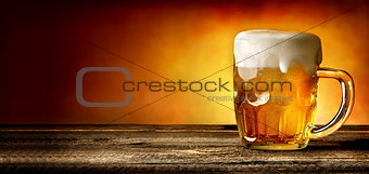 Beer on timber table