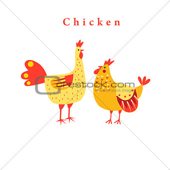 Funny chicken graphics