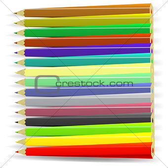 Set of Colorful Pencils