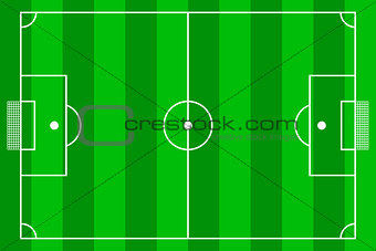 Soccer field. Top view