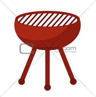 Barbecue, bbq icon, flat style. Isolated on white background. Vector illustration.