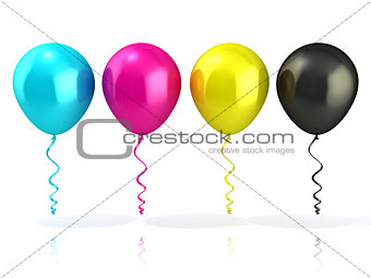 CMYK balloons