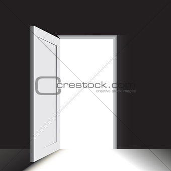 Doorway in a very dark room