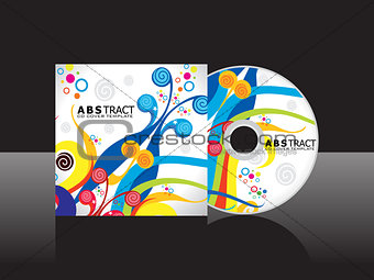 abstract artistic cd cover template