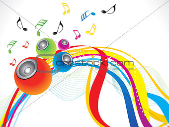 abstract rainbow musical wave background