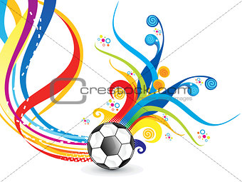 abstract artistic colorful football explode