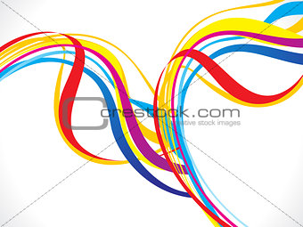 abstract rainbow line wave background