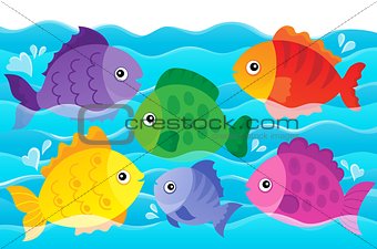 Stylized fishes theme image 4