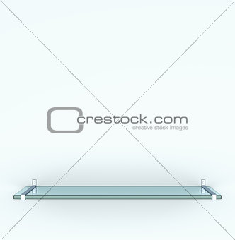 Transparent glass shelf