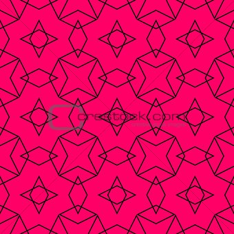 Tile vector pattern or pink and black wallpaper background
