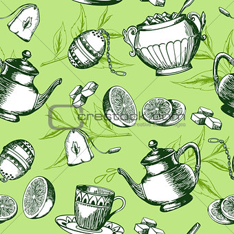 Green tea pattern