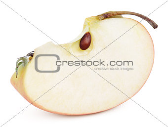 Slice of red yellow apple fruit