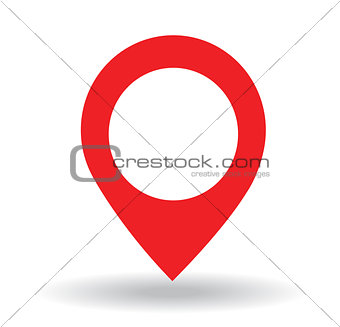 Map pointer. GPS location symbol.