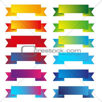 Colorful ribbon set vector