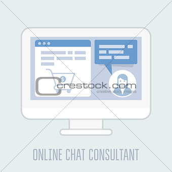 Online chat consultant - website assistance hints