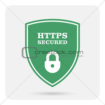 Https secure website - Ssl certificate shield with padlock