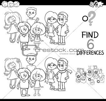 spot the difference coloring page