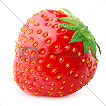 Strawberry berry isolated on white