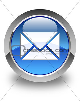 Email icon glossy blue round button