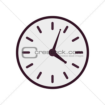 Purple vector clock icon
