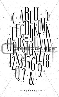 Alphabet gothic font
