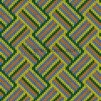 Knitting seamless patchwork pattern