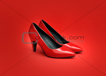 Red Pumps on Red