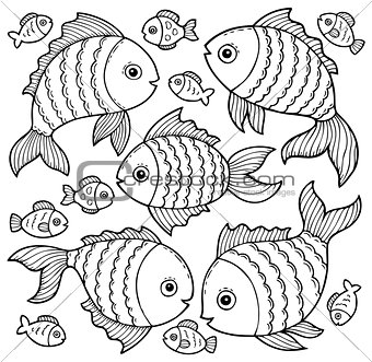 Fish drawings theme image 3