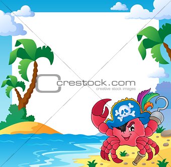 Frame with pirate crab