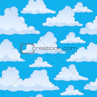 Stylized clouds seamless background 2