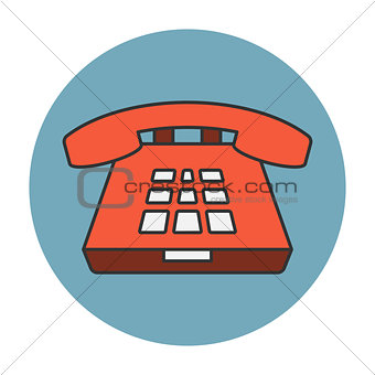 Deskphone flat line icon