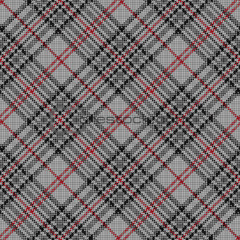 Diagonal seamless checkered pattern in grey and red
